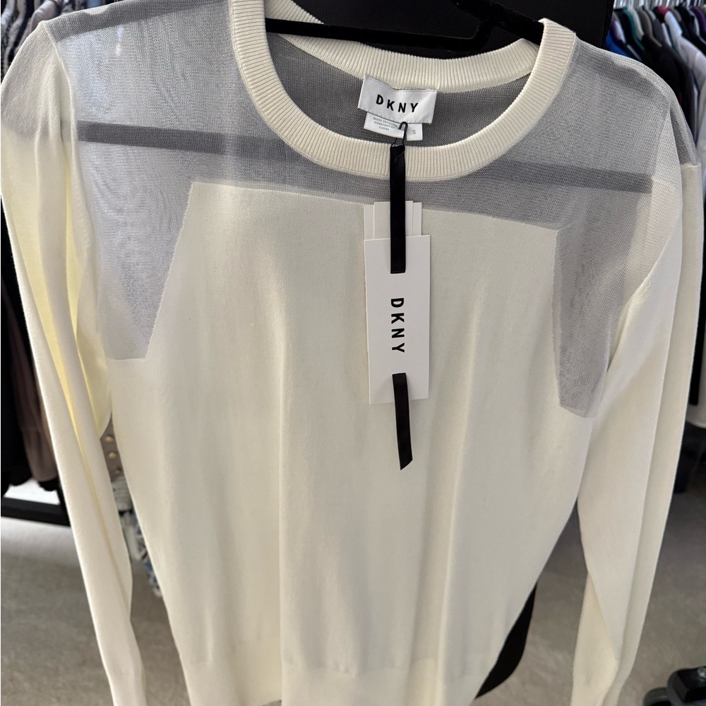 NWT DKNY Ivory Sweater. Size M